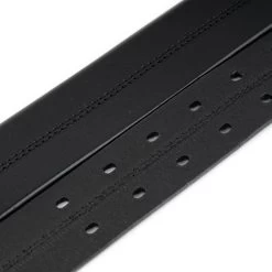 Black Double Hole Leather Belt Strap Replacement 4.0 Cm -Belt Shop black double hole leather belt strap replacement 4.0 cm 5