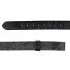 Black Floral Tooled Leather Belt Strap Replacement 4.0 Cm