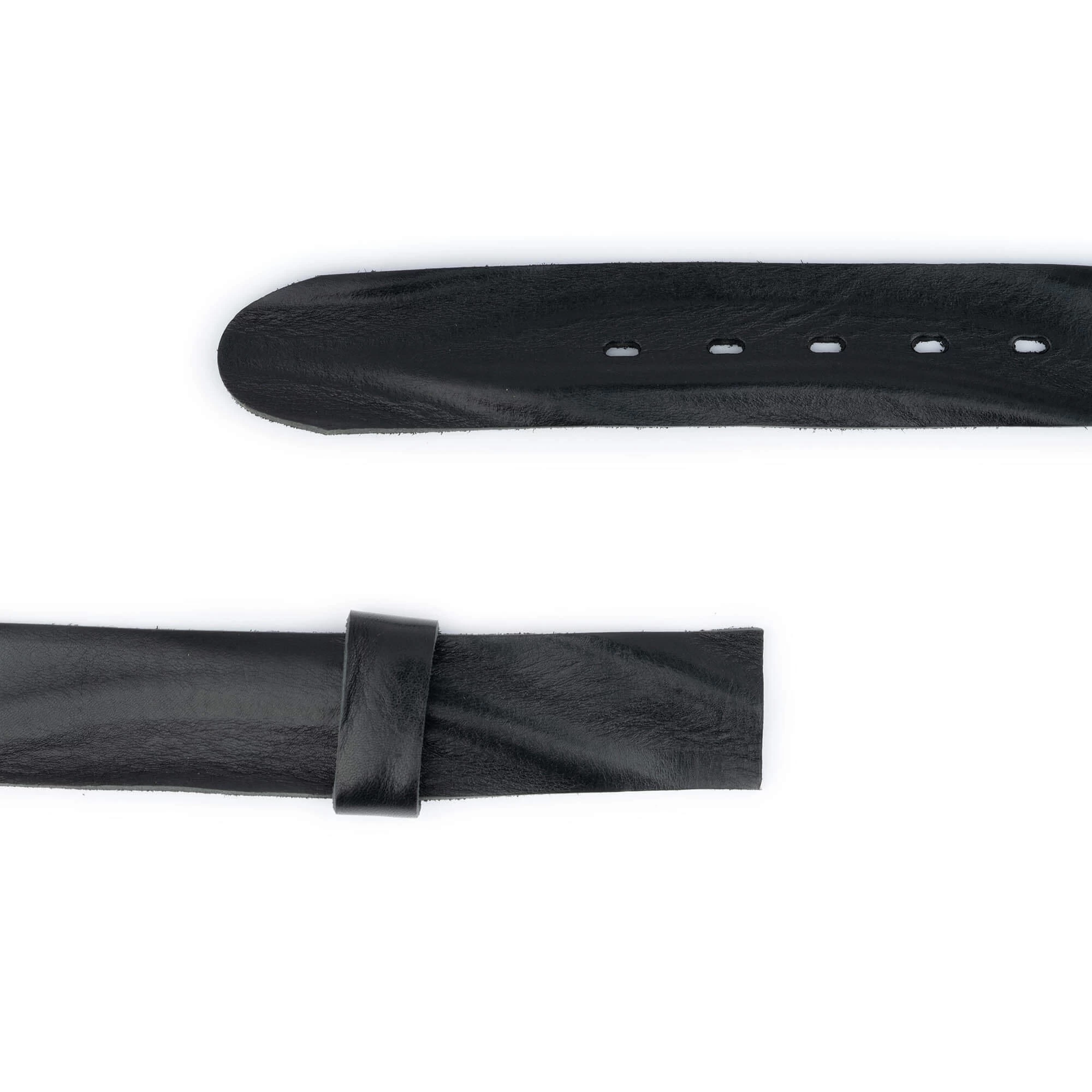 Black Full Grain Leather Belt Strap | 40 Mm Replacement 5 Black Full Grain Leather Belt Strap | 40 Mm Replacement - Image 3