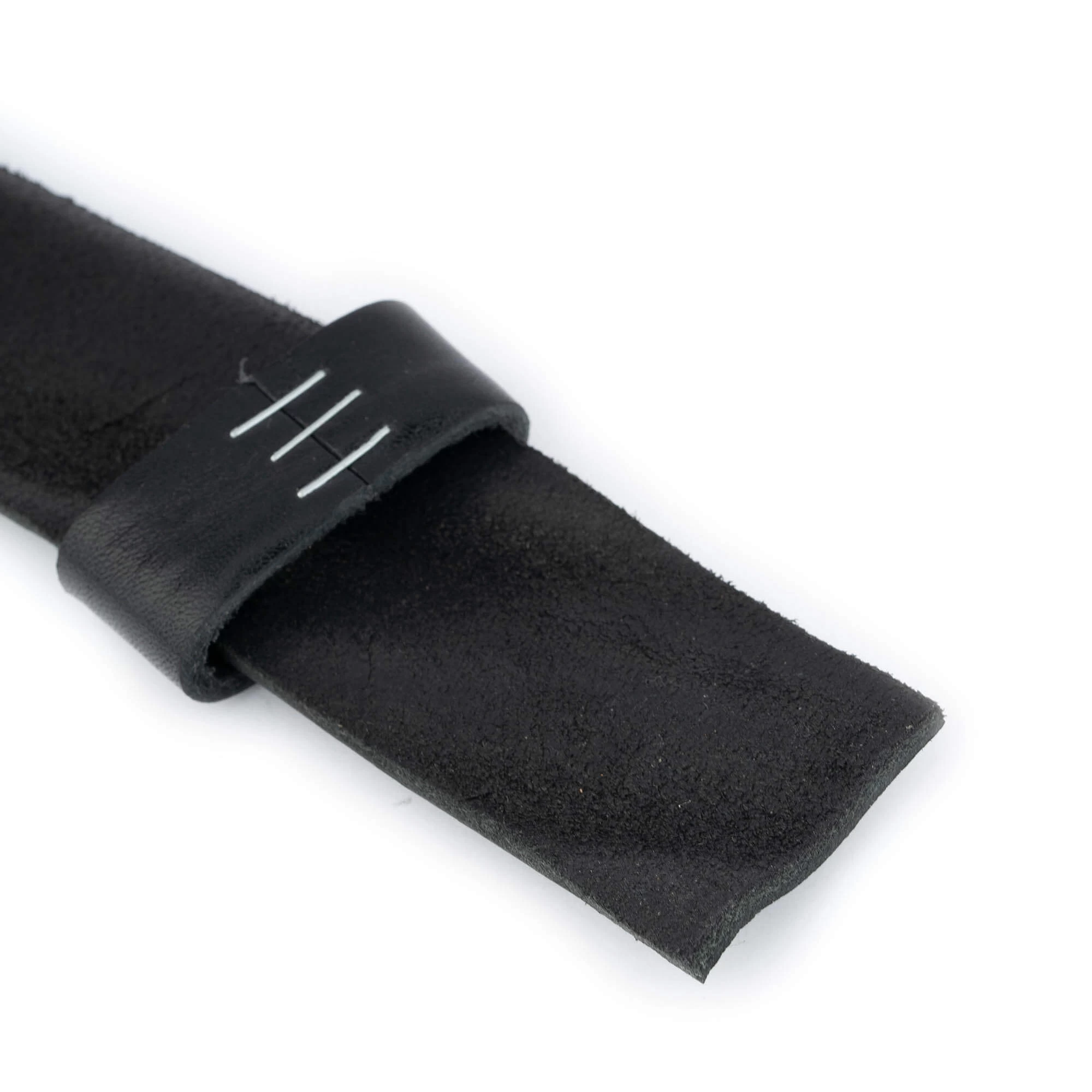 Black Full Grain Leather Belt Strap | 40 Mm Replacement 7 Black Full Grain Leather Belt Strap | 40 Mm Replacement - Image 5