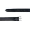 Black Full Grain Leather Belt With Roller Buckle 3.0 Cm -Belt Shop black full grain leather belt with roller buckle 3.0 cm 2