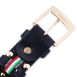 Black Gold Studded Belt – Golden Buckle Black Leather -Belt Shop black gold studded belt golden buckle black leather 8