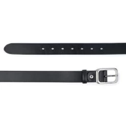Black Ladies Belts For Jeans 3.0 Cm Genuine Leather