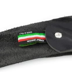 Black Leather Belt For Jeans With Silver Center Bar Buckle -Belt Shop black leather belt for jeans with silver center bar buckle 8