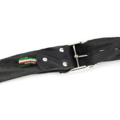 Black Leather Belt For Jeans With Silver Center Bar Buckle -Belt Shop black leather belt for jeans with silver center bar buckle 9