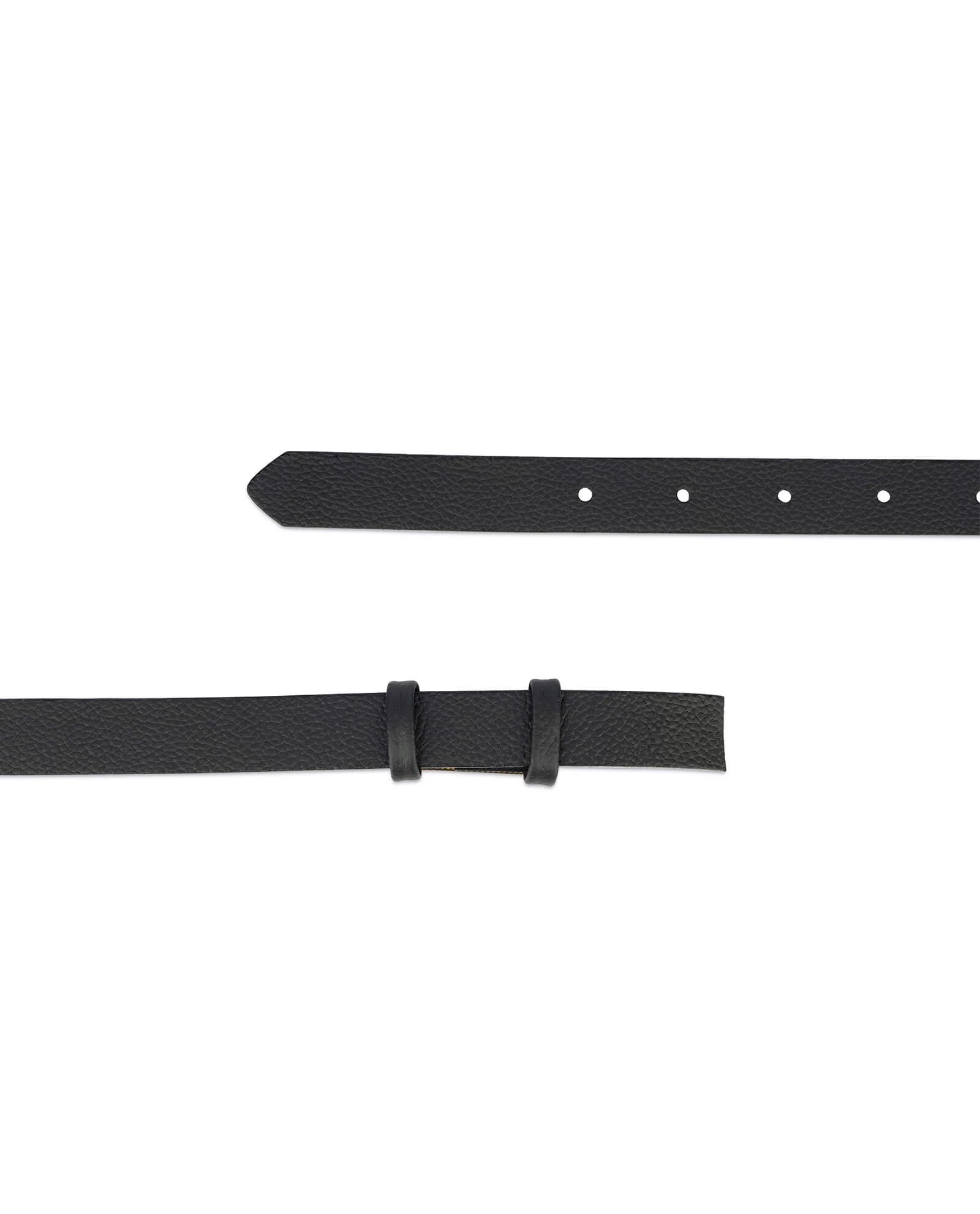 Black Pebbled Leather Belt Strap 20 Mm 3 Black Pebbled Leather Belt Strap 20 Mm