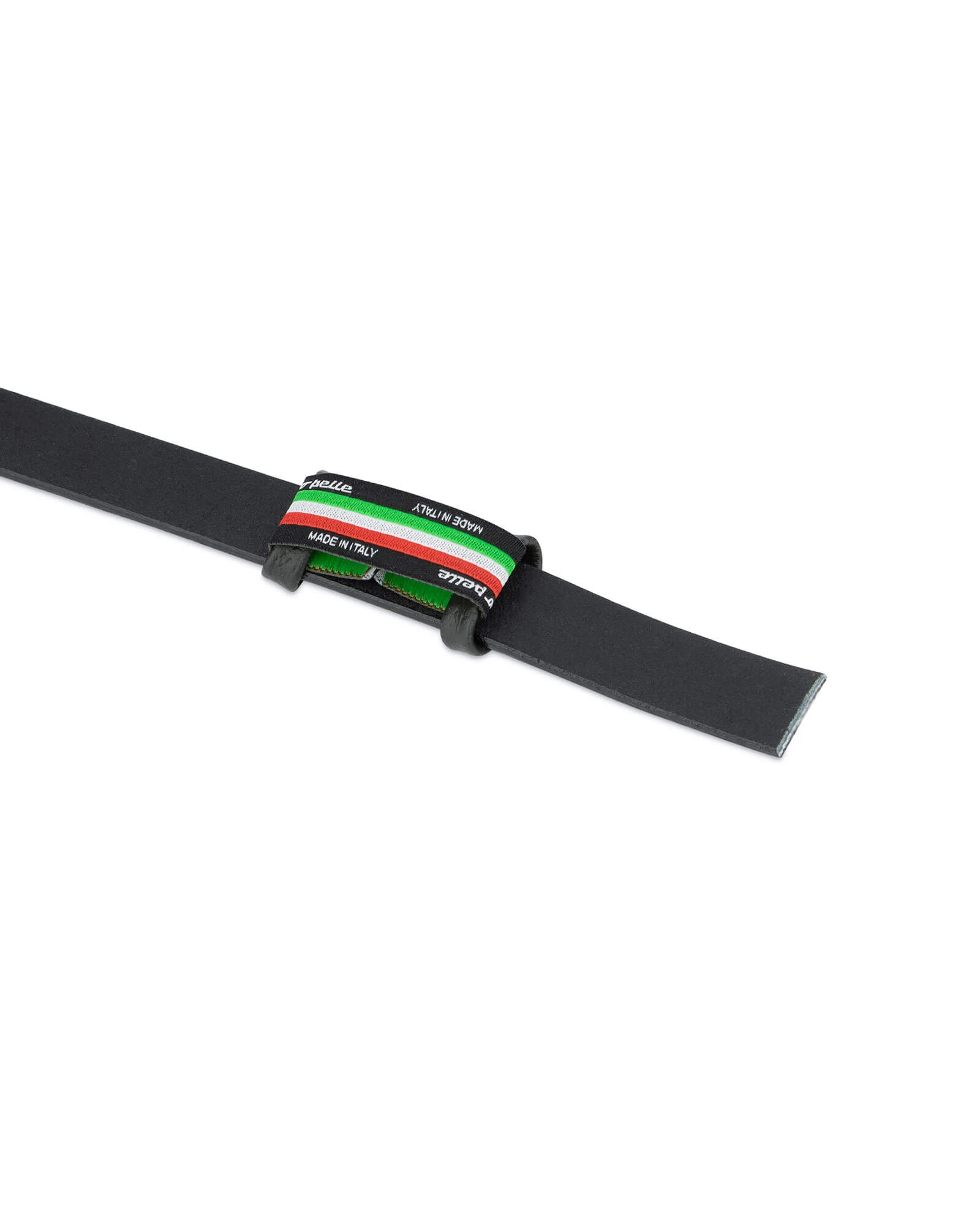 Black Pebbled Leather Belt Strap 20 Mm 4 Black Pebbled Leather Belt Strap 20 Mm - Image 2