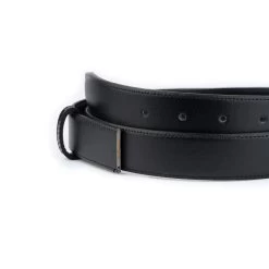 Black Leather Belt Strap Replacement 3.0 Cm
