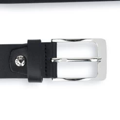 Black Leather Belt With Red Suede Hearts