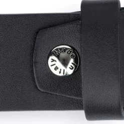 Black Leather Belt With White Hearts