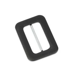 Black Leather Coated Belt Buckle 2 Inch