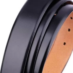 Black Leather Replacement Belt Strap For Mens Buckles 3.5 Cm -Belt Shop black leather replacement belt strap for mens buckles 3.5 cm 6
