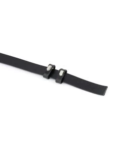 Pebbled Black Leather Strap For Belt 15 Mm -Belt Shop black leather strap for belt 15 mm 3