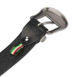 Black Men’s Cowboy Belt Silver Buckle | Full Grain Leather 40 Mm -Belt Shop black mens cowboy belt silver buckle full grain leather 40 mm 28 46 75usd 4