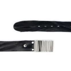 Black Mens Jeans Belt With Buckle 4.0 Cm