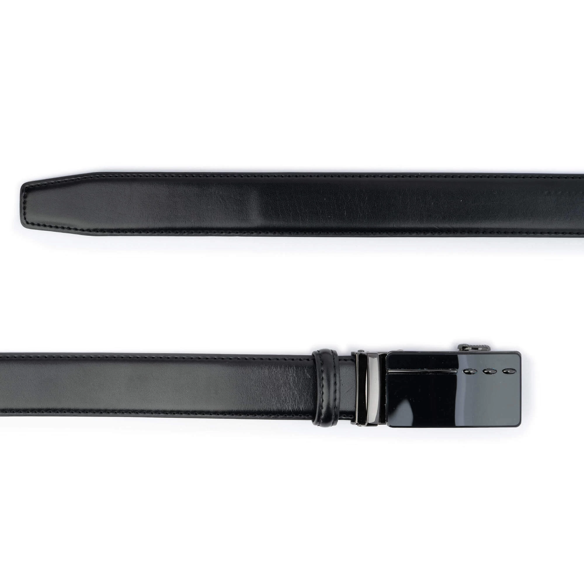 Black Ratchet Vegan Belt Mens – 3.0 Cm Slide Buckle 3 Black Ratchet Vegan Belt Mens – 3.0 Cm Slide Buckle