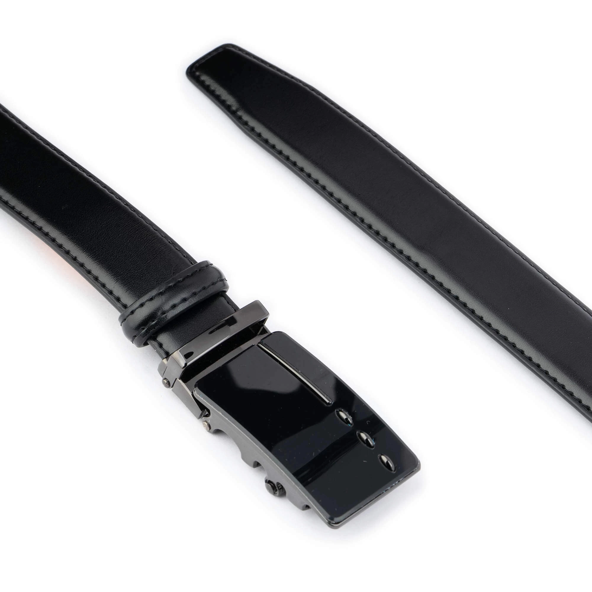 Black Ratchet Vegan Belt Mens – 3.0 Cm Slide Buckle 4 Black Ratchet Vegan Belt Mens – 3.0 Cm Slide Buckle - Image 2