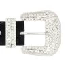 Black Rhinestone Buckle Western Belt For Wedding Dress