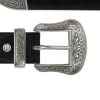Black Suede Handmade Western Belt With Silver Buckle -Belt Shop black suede handmade western belt with silver buckle copy