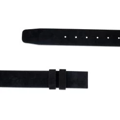 Black Suede Leather Strap For Belt 40 Mm