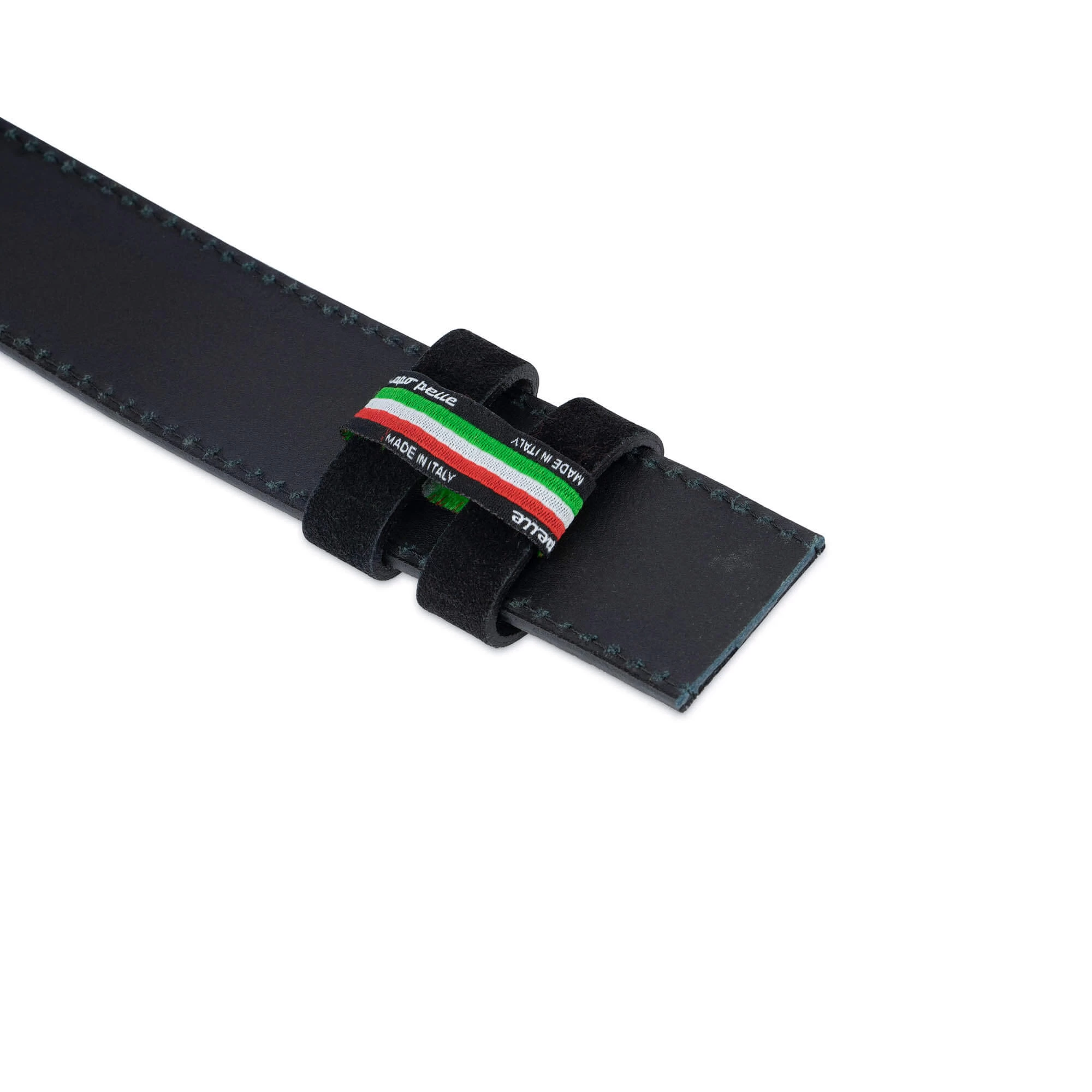 Black Suede Leather Strap For Belt 40 Mm 4 Black Suede Leather Strap For Belt 40 Mm - Image 2