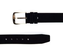 Black Suede Women’s Belt For Jeans – Real Leather