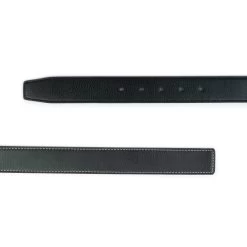 Black Vegan Belt Strap For Buckles Reversible 38 Mm