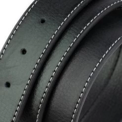 Black Vegan Belt Strap For Buckles Reversible 38 Mm -Belt Shop black vegan belt strap for buckles reversible 38 mm 4