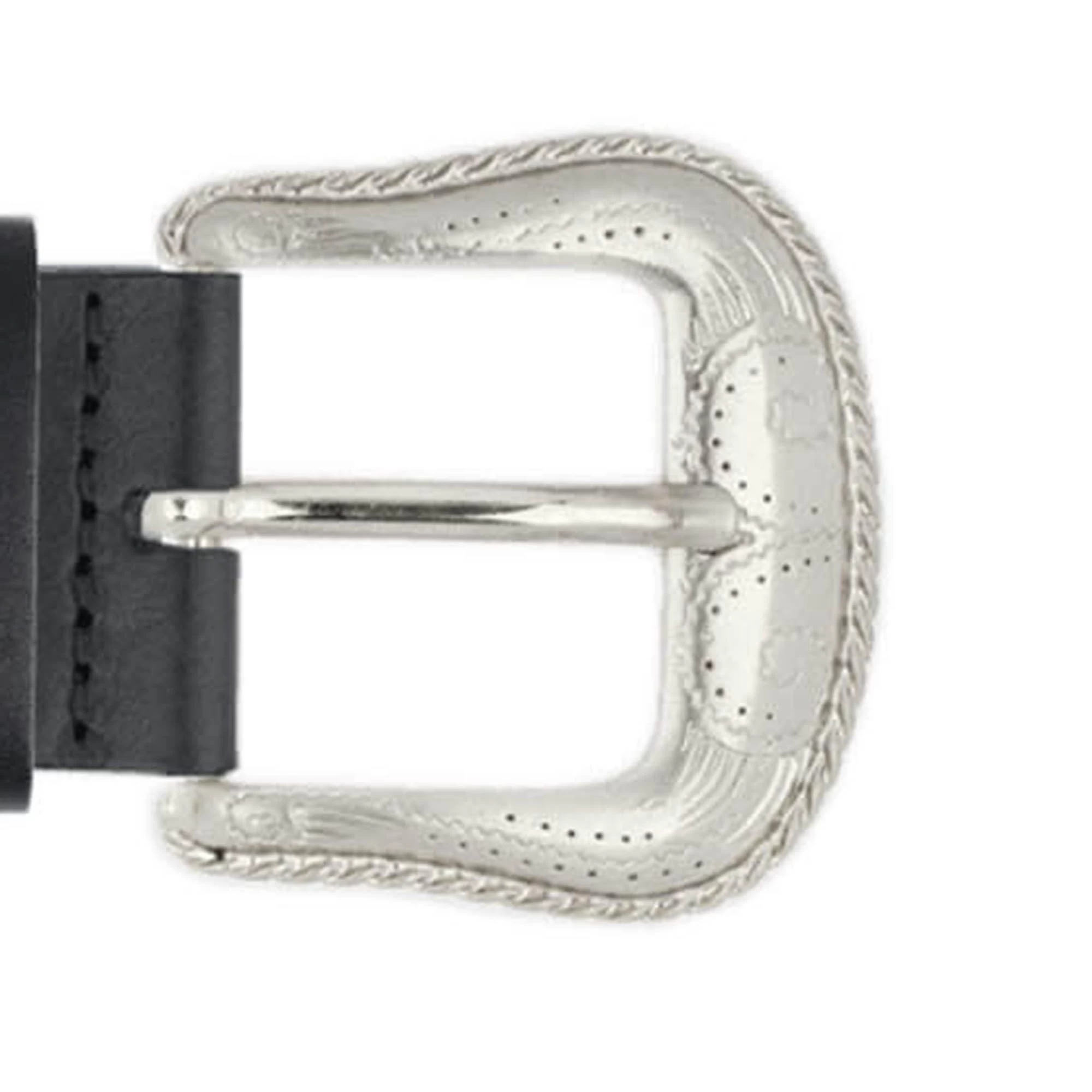 Black Western Belt With Buckle 3 Black Western Belt With Buckle