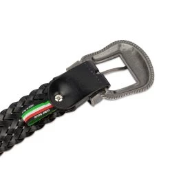 Black Western Braided Belt For Men | Silver Buckle 9 Black Western Braided Belt For Men | Silver Buckle -Belt Shop black western braided belt for men silver buckle 28 44 usd75 4