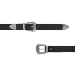 Black Western Double Buckle Belt 1.5 Inch Wide -Belt Shop black western double buckle belt 1.5 inch wide 4