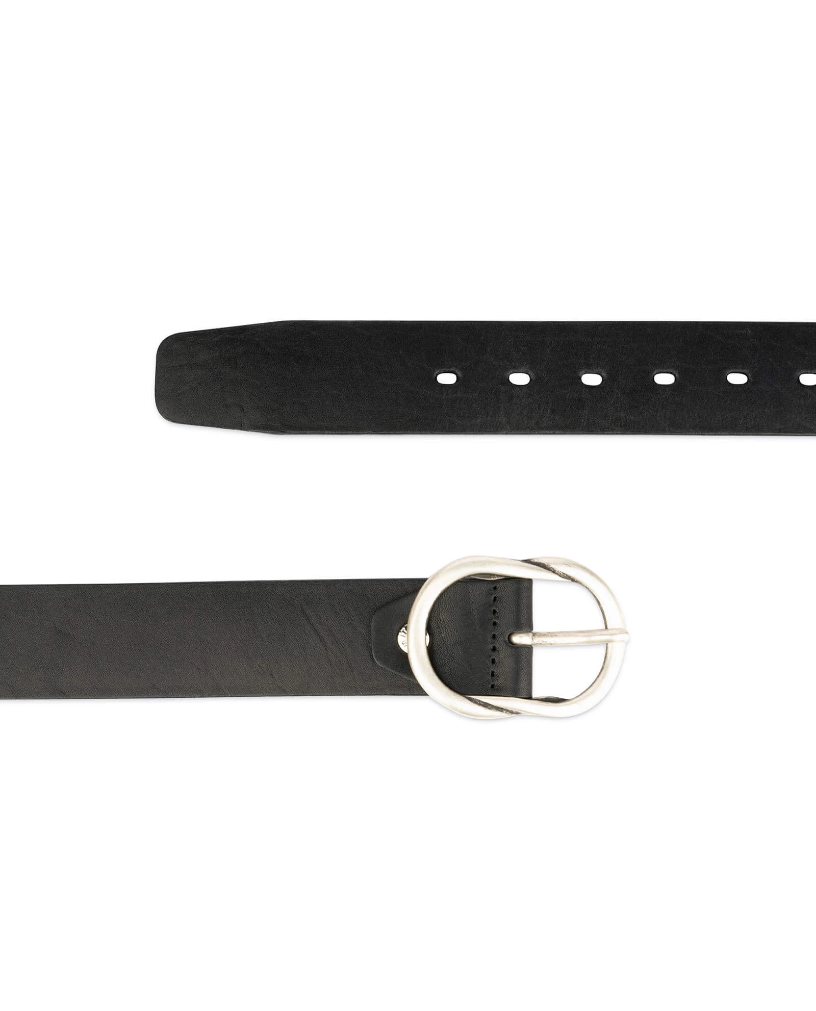 Black Womens Full Grain Leather Belt 5 Black Womens Full Grain Leather Belt - Image 3