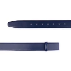 Blue Leather Belt Strap For Clasp Buckles 3.5 Cm
