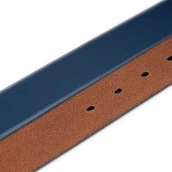 Blue Leather Belt Strap For Clasp Buckles 3.5 Cm -Belt Shop blue leather belt strap for clasp buckles 3.5 cm 5