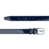 Blue Patent Leather Belt For Men – Genuine Leather