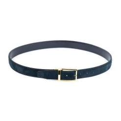 Blue Reversible Mens Belt With Gold Buckle -Belt Shop blue reversible mens belt with gold buckle 6