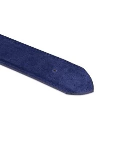 Blue Suede Belt Strap With No Buckle -Belt Shop blue suede belt with no buckle 4