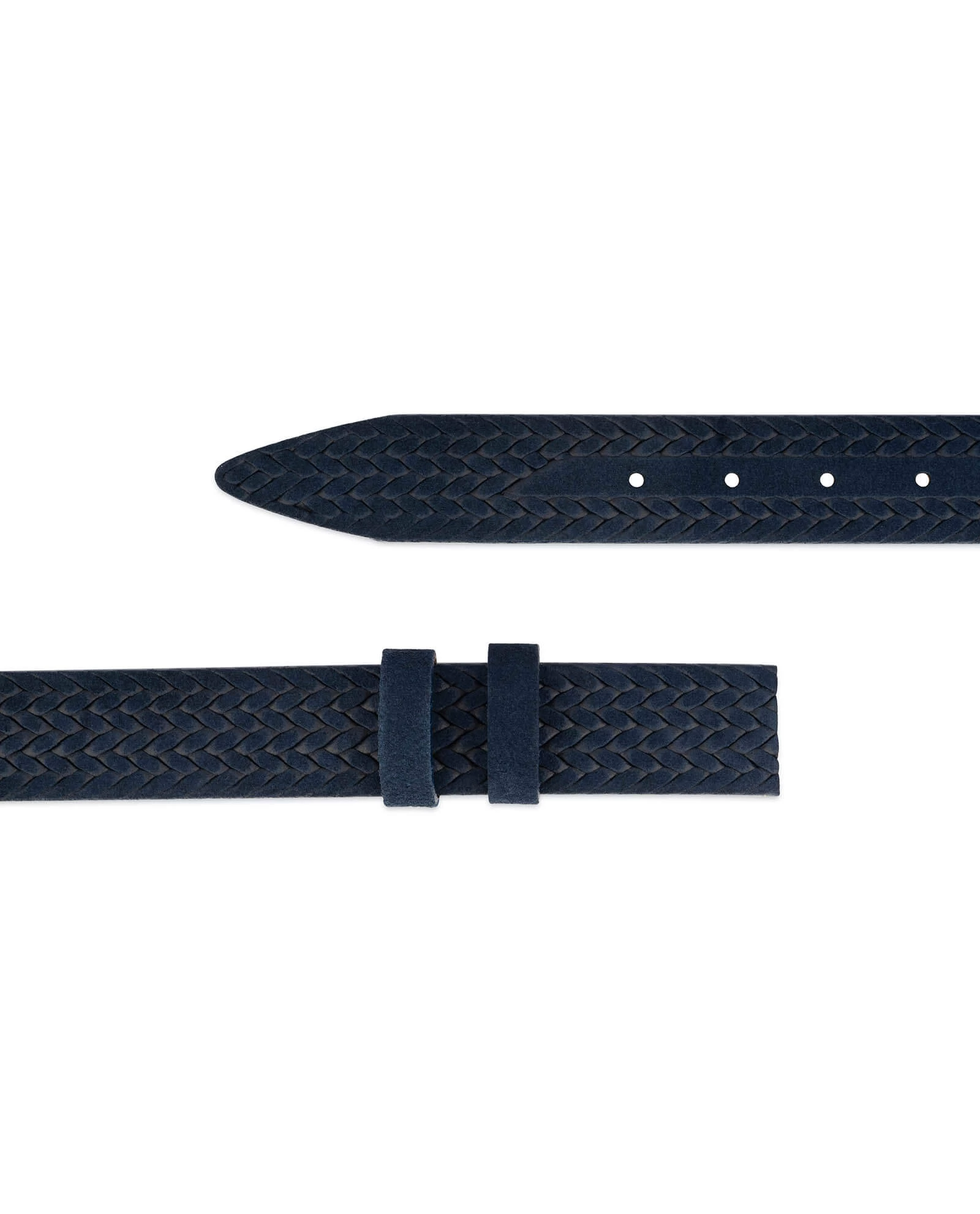 Blue Suede Embossed Leather Belt Strap 3 Blue Suede Embossed Leather Belt Strap