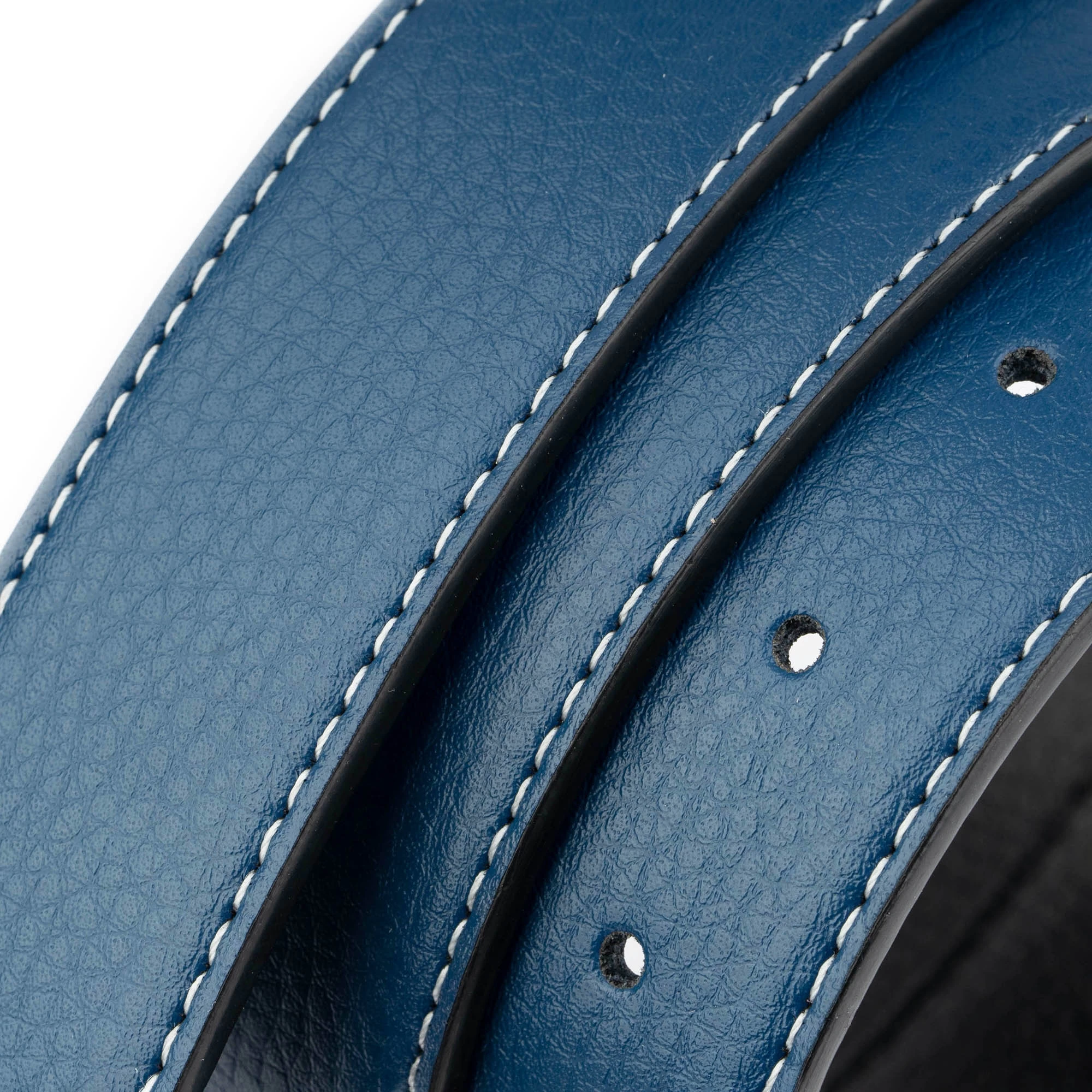 Blue Vegan Belt Strap For Buckles Reversible 35 Mm 5 Blue Vegan Belt Strap For Buckles Reversible 35 Mm - Image 3