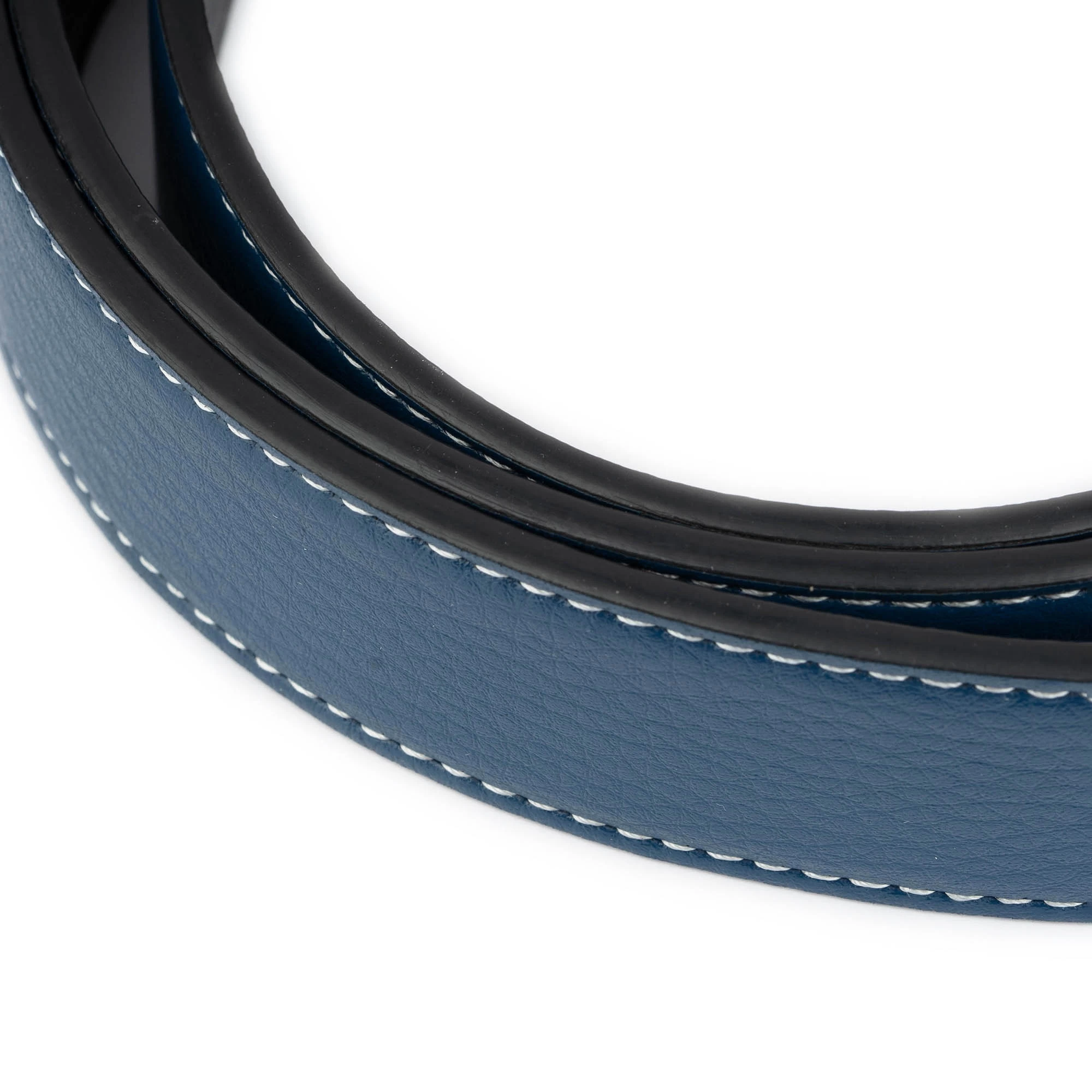 Blue Vegan Belt Strap For Buckles Reversible 35 Mm 6 Blue Vegan Belt Strap For Buckles Reversible 35 Mm - Image 4