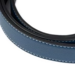 Black Vegan Leather Belt Strap For Buckle Reversible 38 Mm -Belt Shop blue vegan belt strap for buckles reversible 38 mm 5