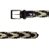 Braided Belt For Shorts Men – Black Beige -Belt Shop braided belt for shorts men black beige 351007 2