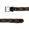 Braided No Hole Belt Mens – Black Light Brown -Belt Shop braided no hole belt mens black light brown 351004 2