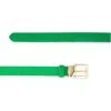 Bright Green Leather Belt With Gold Buckle -Belt Shop bright green leather belt with gold buckle 2