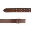 Brown Double Hole Leather Strap For Two Prong Buckle -Belt Shop brown double hole leather strap for two prong buckle 2