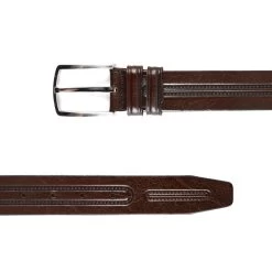 Brown Fine Leather Belt For Mens Jeans