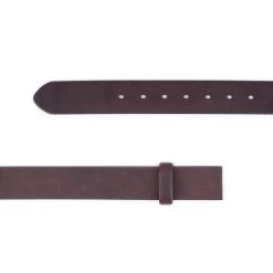 Brown Full Grain Leather Belt Strap For Clasp Buckles