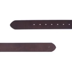 Brown Full Grain Leather Belt Strap For Designer Buckles