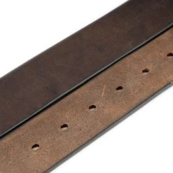 Brown Full Grain Leather Belt Strap For Designer Buckles -Belt Shop brown full grain leather belt strap for designer buckles 4