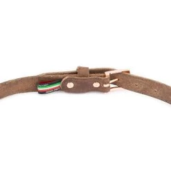 Brown Handmade Leather Belt With Rose Gold Buckle -Belt Shop brown handmade leather belt with rose gold buckle 9
